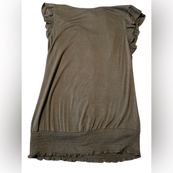 Passport Olive Ruffle Blouse - Picture 2 of 3